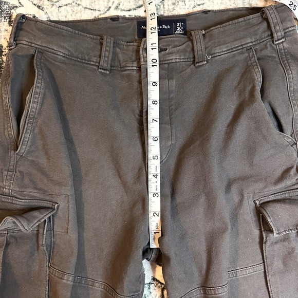 Abercrombie & Fitch Stretch Cargo Pant Gray/Brown Cotton Blend Womens 31x30 - Picture 6 of 12